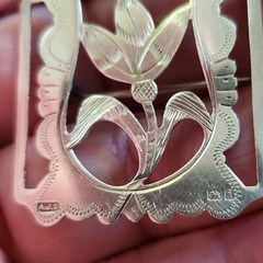 Sterling Silver Flower Brooch A.J.S 1904 English Hallmarked 4.5g [6764]
