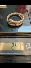 whiting & davis bracelet snake serpent sterling wrap mesh adjusts nice patina