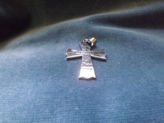 Vintage Raycliff Pewter 2″ Long Guardian Angels Pendant Necklace Charm