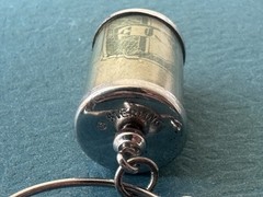 ANTIQUE 1920-1930 ART DECO .925 STERLING SILVER 7 CHARM PENDANT
