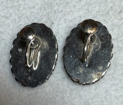 Vintage Clip On Earrings Lot Of 5 Silver, Crystals, Rhinestones