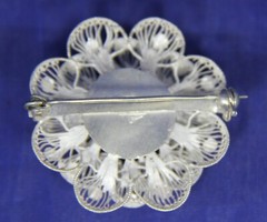 Vintage Sterling Silver Spun Wire Filigree Flower Brooch
