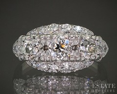 Antique Art Deco Platinum OEC Natural 1.13ctw Diamond Engagement Ring p26275