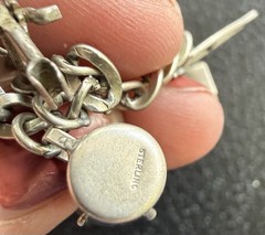 Vintage Sterling Silver Guilloche Hearts Turtle Articulated 19 Charms 44g