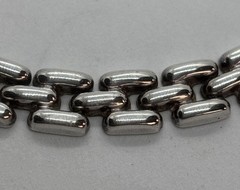 Vintage Sterling Silver Panther Chain Choker Necklace Unisex 40 Gr Modernist 15”