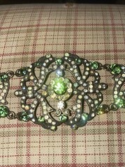 Vintage VCLM Faux Diamond And Tourmaline Bracelet