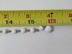 Signed BSK White Thermoset Choker Necklace Vintage Hook 15.5 Inches