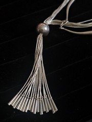 Sun West Silver Co Sterling Liquid Silver 8 Strand 30in Art Deco Necklace #S29/3