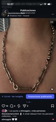 Weighty Antique Sterling Silver Trombone Link Chain 24” 54.6g
