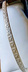 RARE Vintage Bee Bumblebee Insect Solid 800 Silver Thin Bangle Bracelet Estate