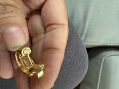 VTG Lot 79 SINGLE Clip-On Gold Tone Earrings Signed Escada Les Bernard Avon