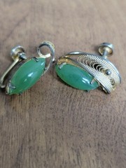 Vintage Sorrento Sterling Silver & Filigree Bracelet & Clip Earrings