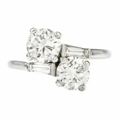 Art Deco 1.50 Ct Diamond Antique Vintage Wedding Ring 925 Sterling Silver