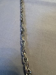 KA Karizia SPA Signed Sterling Silver 925 Chunky Rolo Style Chain Necklace, 24”