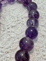 Natural Amethyst Beaded Necklace Knotted