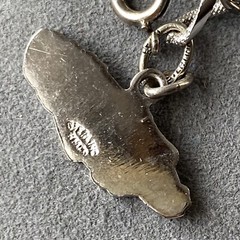 Vintage Sterling Silver Charm Bahamas Nassau Map Estate Jewelry Pre-Owned