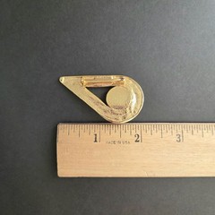 Vintage Modernist Red Cabochon Brooch Pin