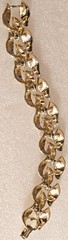 Vintage Signed Lisner Textured Brushed Gold Tone Metal Link Bracelet