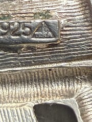 VTG Rare Theodor Klotz TEKA Sterling Silver Diamond Mid Century Pendant