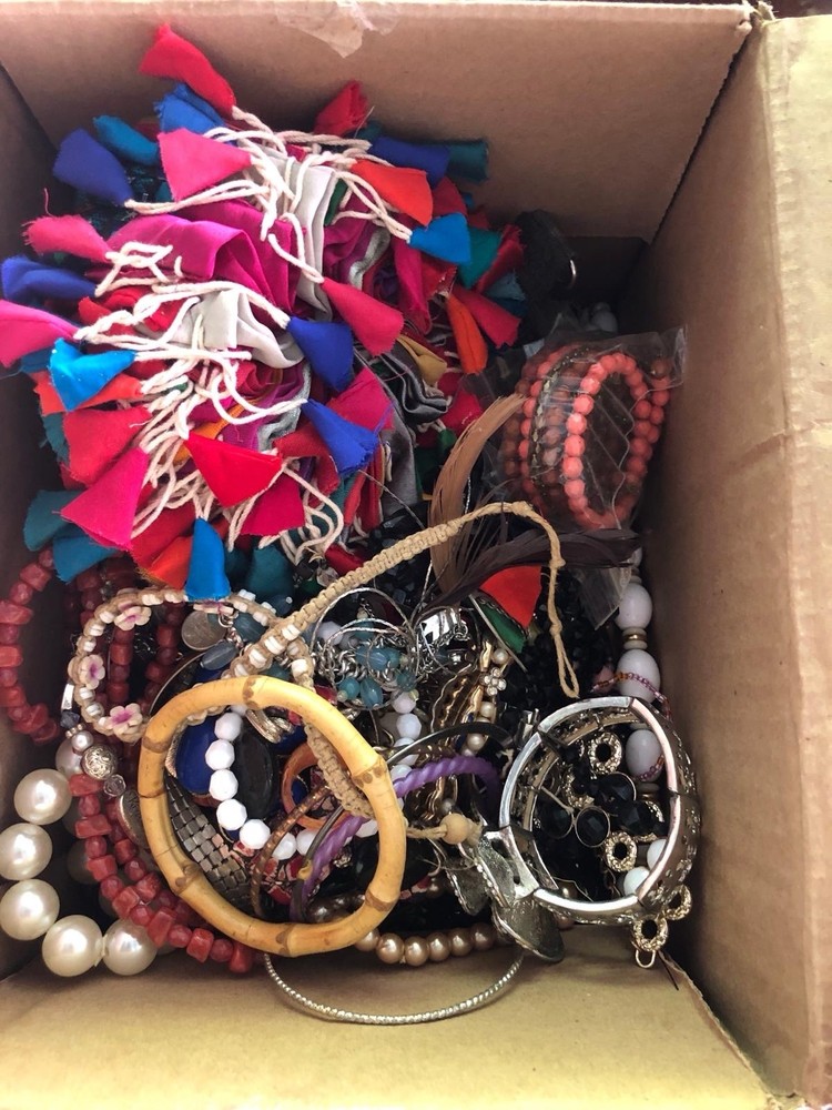 Huge Lot of Vintage to Modern Costume JEWELRY Lot Mixed Tangled , Crafted 13lb