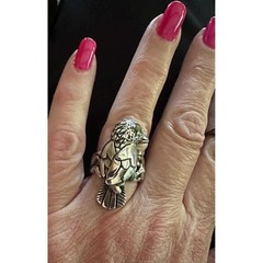 Vintage Mexico Sterling Silver 925 Bird Ring Sz 8.25