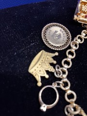Vintage Story-Telling Charm Bracelet w/ 10 Charms HS College Sororities Wedding