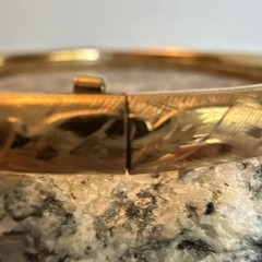 Vintage Marathon 14k Gold Filled Hinged Child’s Bangle Bracelet