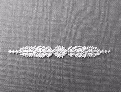 13234 Matte Silver Oxidized Victorian Swag Ornament Brass Jewelry Finding