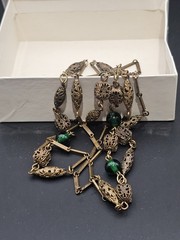 Vintage Antique Flapper Necklace From BOSTON STORE Art Deco Art Nouveau Filigree