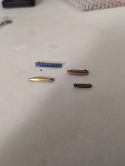 Lot Of (4) Bar Brooch Pins (2) Enamel (1) Gold Tone (1) Marked Gold Top As Is
