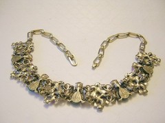 1988 The Ultimate Bold CHRISTMAS / Holiday / Party RHINESTONE Necklace RED GREEN