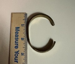 Vintage Brass Thick ID Bracelet monogrammed