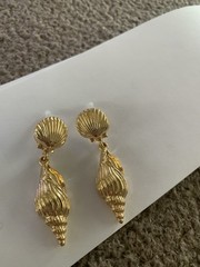 Vintage Style Bohemian Elegant And Fashionable Seashell Conch Design Earrings