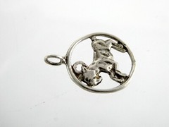 Vintage Sterling Silver Zodiac Ram Aries Pendant 1.8g 7/8 Inch Length
