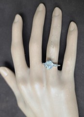 Vintage Platinum Engagement Ring 2.40CT.Lab Grown Old Euro Round Cut Diamond