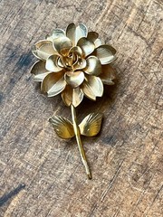Vintage Flower Brooch Lot #4, 11 Pieces, Enamel Rhinestone Cloisonne Wear/Resell