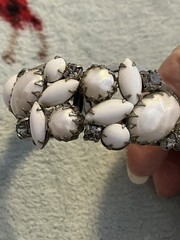 Vintage Juliana DeLizza And Elster Clamper Bracelet And Matching Clip Earrings