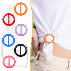 12PCS Silk Scarf Ring Clip T-Shirt Tie Clips for Women Fashion Resin Ring Scarve