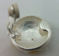 Vintage CAROLEE Clip On EARRINGS Silvertone Enamel on Orig Card Carol Lee NOS