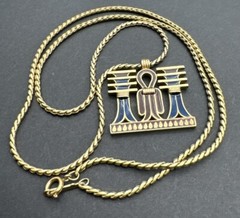 Mid Century Vintage D’Orlan Necklace Egyptian Revival Stunning Statement Piece
