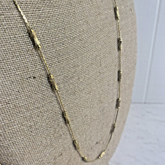 Vintage Gold-Tone Bar Chain Necklace 30 in