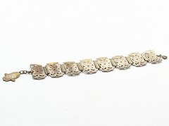 Vintage Souvenir De Maroc Brass Filigree Bracelet