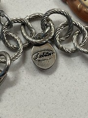 LOLITA 8” Silver Tone Metal Charm Bracelet W/ Its’ 5 O ‘Clock Somewhere !