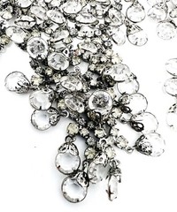 JULIANA Delizza & Elster Bezel Set Crystal Bib Necklace Earrings Vintage Jewelry