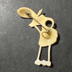 Vintage Celluloid Maid/Woman Brooch 2.5 Inches