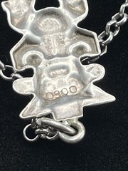 🔥 Vintage Mayan Silver 900 Pendant On A 925 Sterling Rolo Link Chain