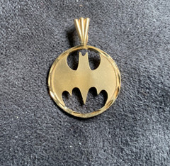 BATMAN Rare 14K Yellow Gold Charm Pendant Michael Anthony DC Comics Licensed