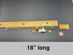 Vintage Estate Assemblage of Charms: Buddha, Pagoda Tower,Thermoset Flowers,OOAK