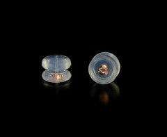 14k Rose Gold Gold Jelly Silicon Back Earring by Pc and Pair!!!