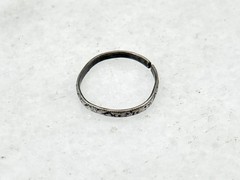 Antique Sterling Silver Babies Birth Ring Band Blossom Sz 1.5 2mm￼